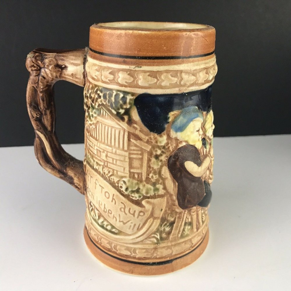 Enesco German Beer Stein Men Mug Cup W Germany vtg